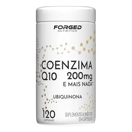 Coenzima Q10 200mg Pura 120 Cápsulas - Forged Nutrition Sabor Sem sabor