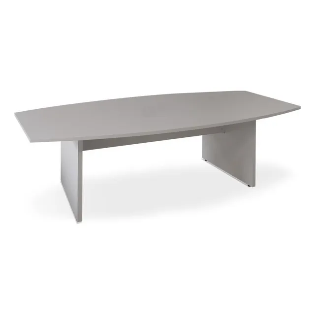 Mesa Para Reuniones En Mdp Tipo Bote Gris 180cm