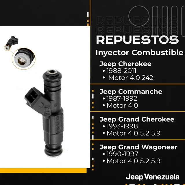 Inyector De Combustible Para Jeep Cherokee 1988-2001 4.0 242