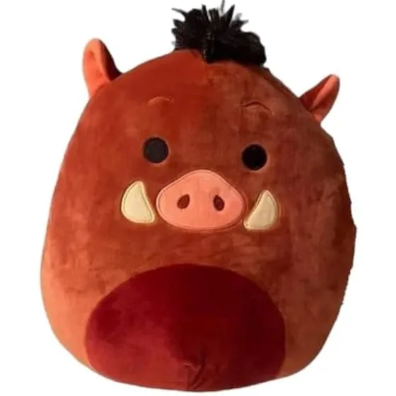 Peluche Squishmallows Pumba Lion King, color rojo