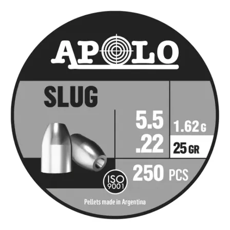 Postón Apolo Slug 5.5mm/25gr (250un) 1 Lata