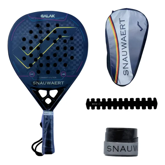Paleta De Padel Snauwaert Galak Carbono + Funda + Cubregrip