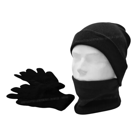 Set Invierno Para Niños Gorro Y Guantes De Lana Cuello Polar