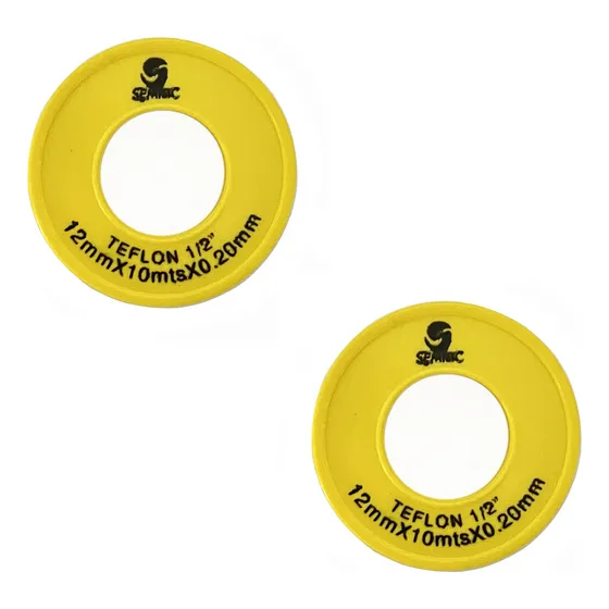 Teflon 1/2 12mm X 10 Mts X 0,20mm Semilic 2 Unidades