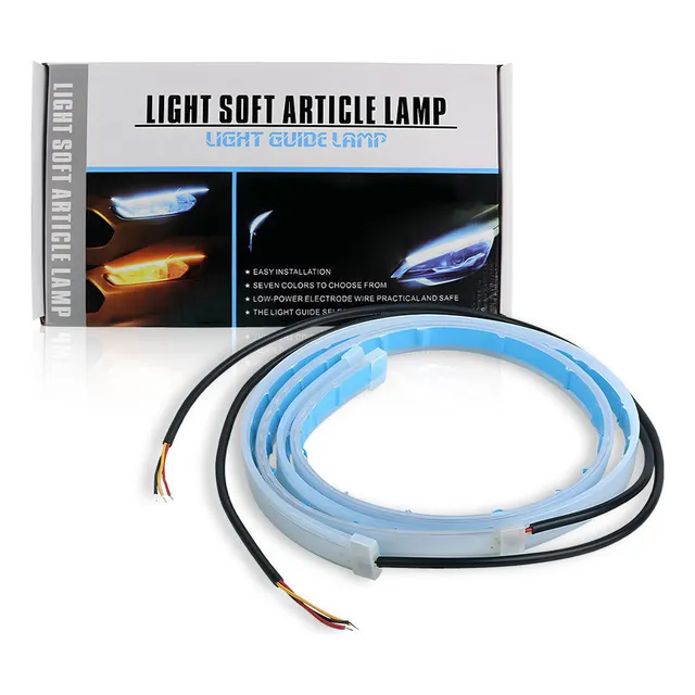 2u Tira De Guía 60cm Luz De Marcha Diurna Led Intermitente