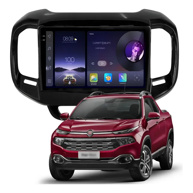 Multimídia Adak Iplay G2 Fiat Toro Ate 2021 2ram 64gb 9'