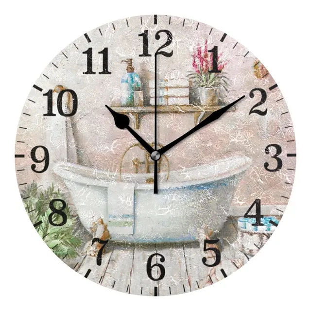 Chifigno Reloj Baño Vintage Silencioso Tictac Para Sala Luz