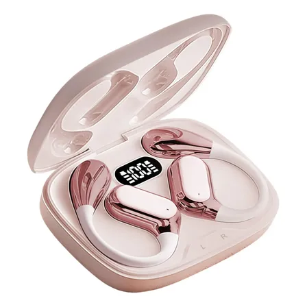 Fone Bluetooth Esportivo Com Estojo De Carregamen Pink