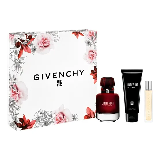 Perfume Givenchy L'interdit Rouge Cofre Edp *80 Ml+bl+travel
