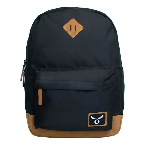 Mochila Manhattan Moose Negra Color Negro Diseño De La Tela Polister