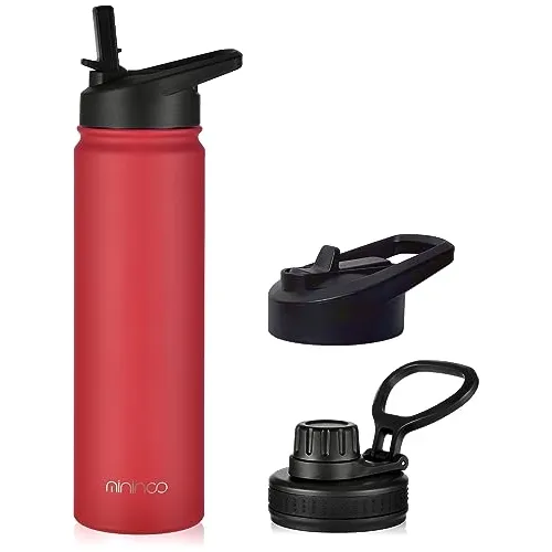 Mininoo 32 Oz Botella De Agua Aislada Con Hebilla De 32tbh