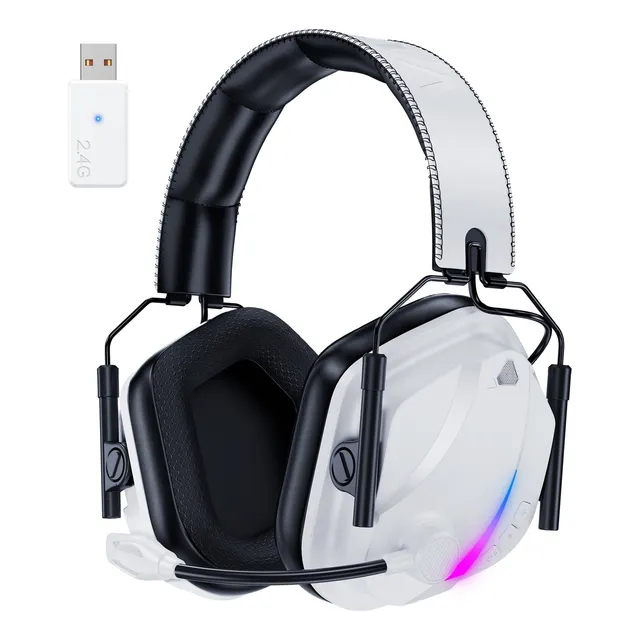 Auriculares Bluetooth Con Cancelación De Ruido Hw12  Blanco