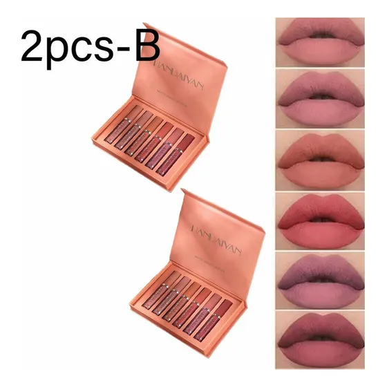 Juego De Cosméticos De Labios Mate De 12 Piezas De Lápiz