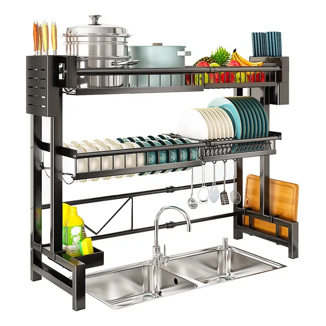 Escurridor De Trastes Organizar 2 Capas Ajustable 60-105cm