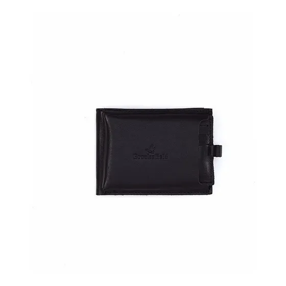 Billetera Accesorio Brooksfield Cuero Flor Forrada Cc1001 N Color Negro