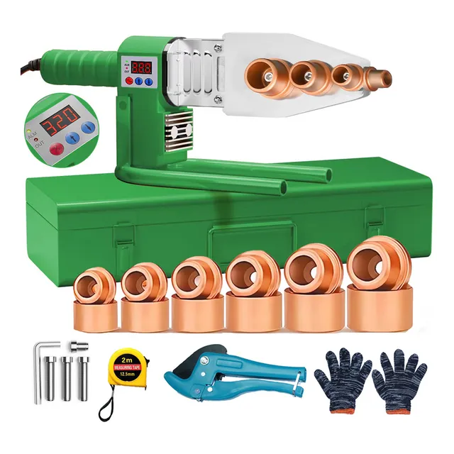 Kit de Termofusora 1000w Tubo De Plástico Para Ppr/pvc 6 Dados Termofusionadora Tuboplus rjq 110 sado herramientas Pe/Pb