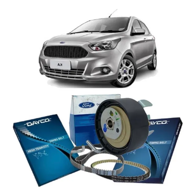 Kit Correia Dentada + Correia Bomba Óleo Ford Ka 1.0 12v 3cc