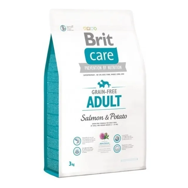 Alimento Brit Care Salmon & Potato para perro adulto de raza pequeña y mediana sabor salmón y papa de 3 kg