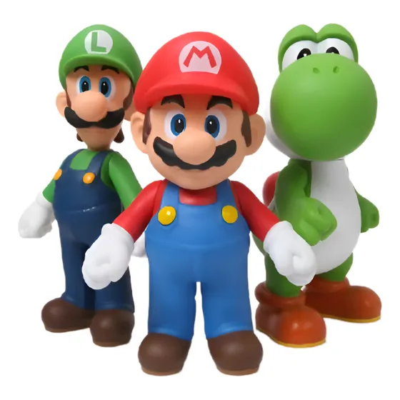 Set De Super Mario Bros Luigi Yoshi Nintendo 10cm