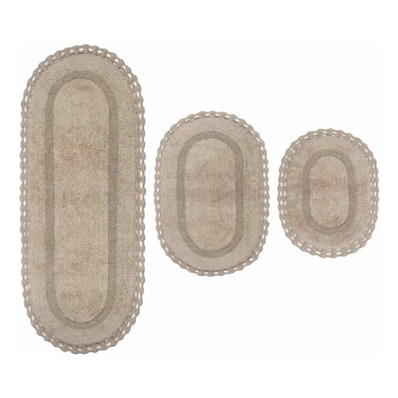 Coleccion Alfombra Baño 3 Pieza Algodon Absorbente Suave 17