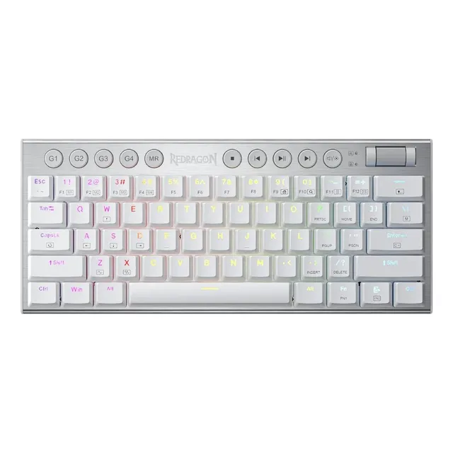 Teclado Gamer Bluetooth Redragon Horus Mini K632-rgb-pro Qwe Teclado Blanco Idioma Inglés US