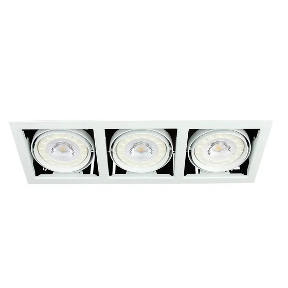 Lampara Tecnolite Empotrable Techo Dirigible Blanco G53 X 3 Yd-500-3/b