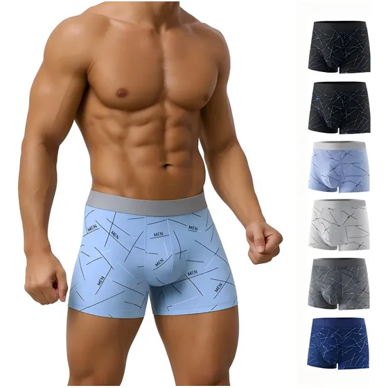 6pz Bóxer Caballero Pack Ropa Interior Calzón Algodón Boxers