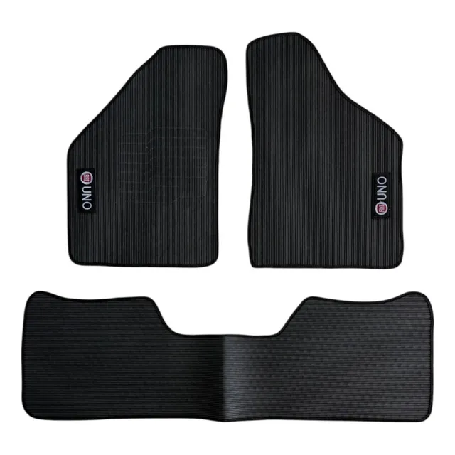 Jogo Tapete Para Carro Borracha Premium Bordado Com Velcro