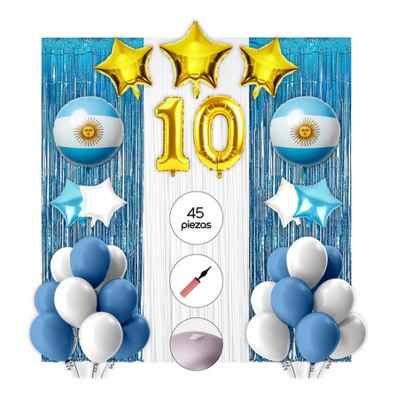 Combo Globos De Argentina Decoración Cumple Super Completo Combo Globos De Argentina Decoración Cumple Super Completo