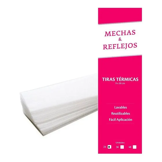 Tiras Térmicas Papel Para Mechas Y Reflejos Largas 24unid