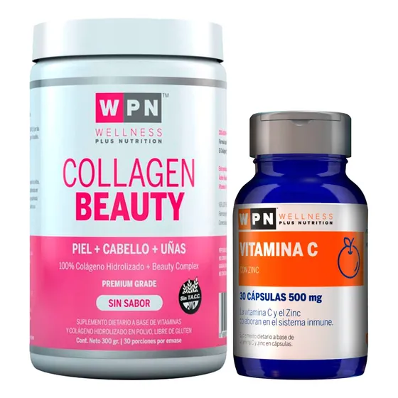 Belleza Colágeno Beauty Q10 Resveratrol 300g Vitamina C Wpn Sabor Sin Sabor