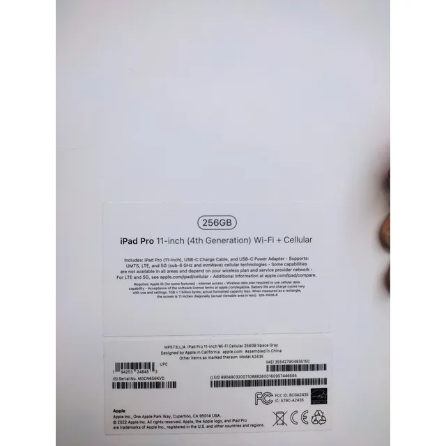 iPad Pro 11  4ta Gen 256gb Wi-fi + Cellular M2