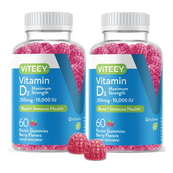 Suplemento Viteey En Gomitas De Vitamina D3, 10.000 Ui, 250