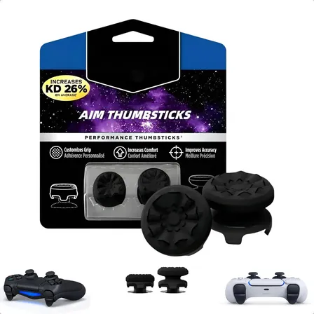 Grip Gamer Botão Analógico Compatível Com Controle Ps4 Ps5 Preto Grip