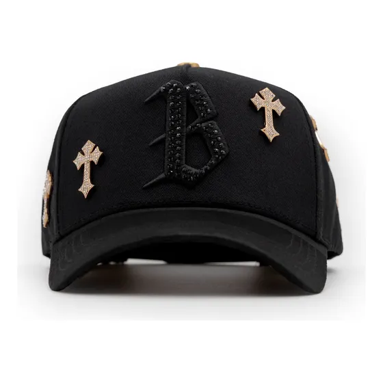 Gorra Barbas Hats B Chrome 1 Oro 24k Negro Original Con Caja