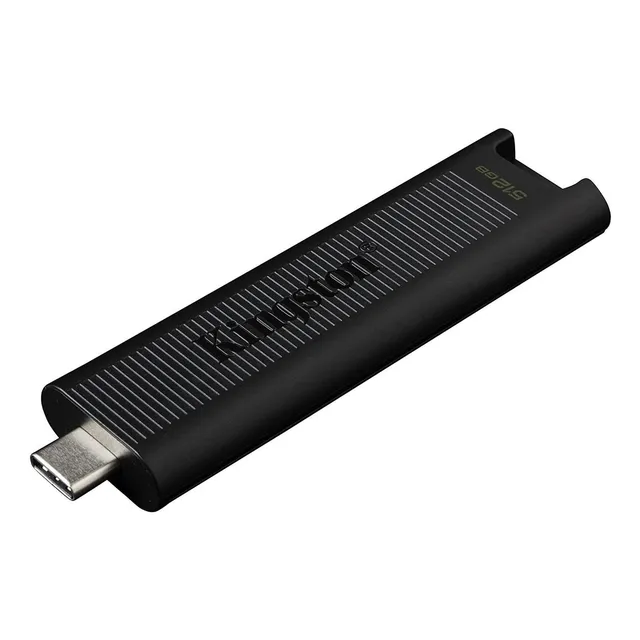 Memoria Kingston DataTraveler Dtmax 512gb USB-C 3.2 gen2 1000mb/s 900mb/s color negro liso