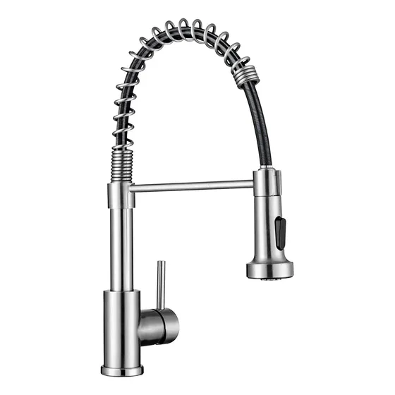 Griferia Cocina Canilla Monocomando Cuello Extensible Color Gris
