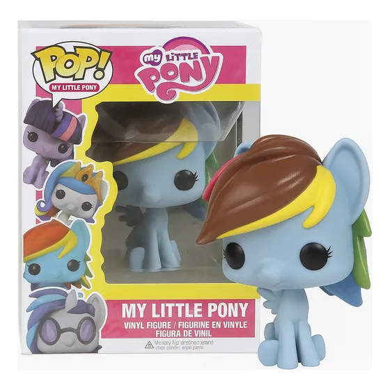 Boneca Pop My Little Pony Rainbow Dash Azul 8cm Presente