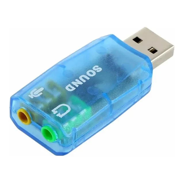 Tarjeta De Sonido Usb Audio 5.1 Canales Pc Laptop Radox Color Azul