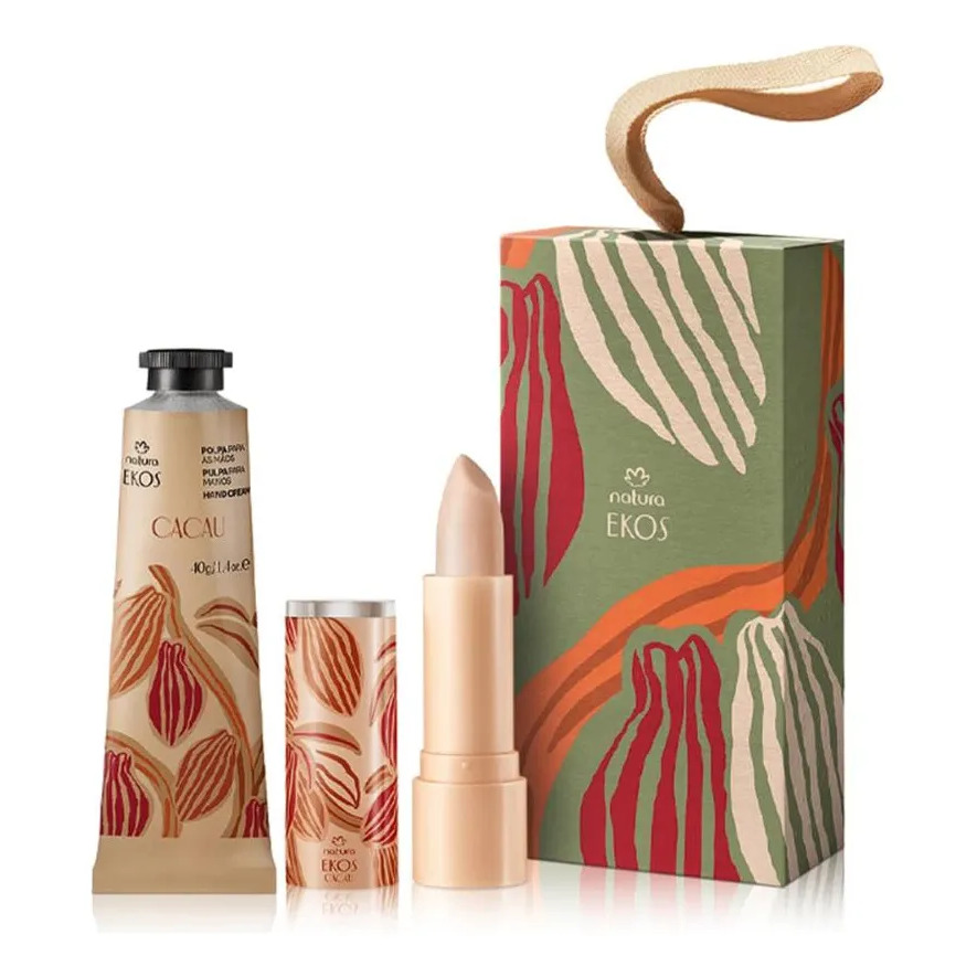 Kit Hidratante Para Mãos E Lábios Natura Ekos Cacau 40g
