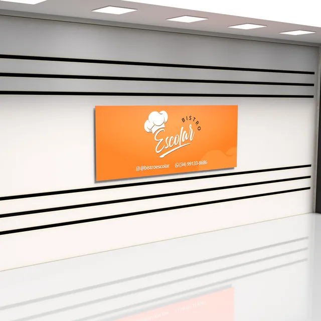 Placa Acm 80x30 Personalizada Sua Logo Externo