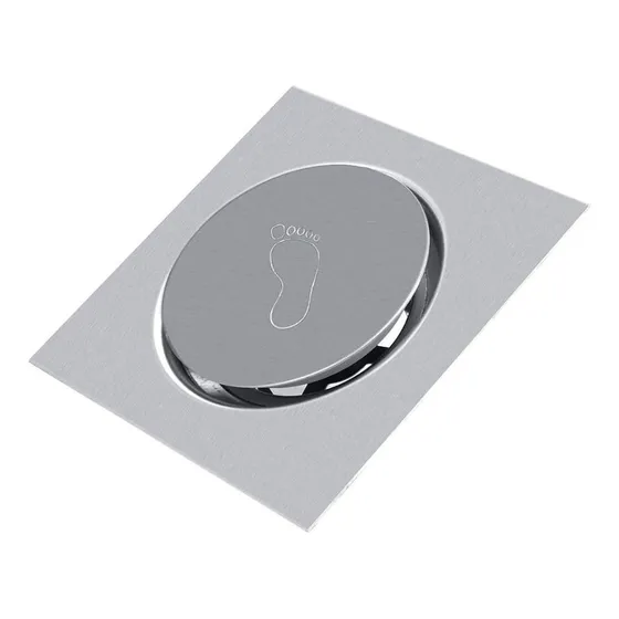 Desague Rejilla Centro Piso Push Button Para Baño Cromado