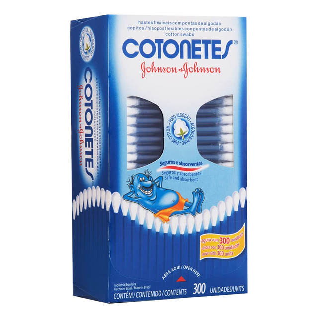 Cotonetes Hastes Flexíveis Caixa Com 300 Unidades Johnson & Johnson Cotonetes Hastes Flexíveis Caixa Com 300 Unidades Johnson & Johnson