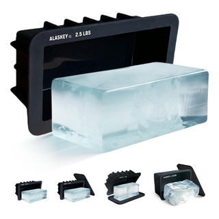 Molde De Bloco De Gelo Alaskey Extra Large 1,2 L De Silicone Molde De Bloco De Gelo Alaskey Extra Large 1,2 L De Silicone