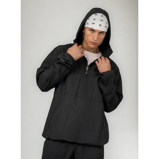 Anorak Impermeable Rompeviento Hombre Cara Cruz Jeans Hoodie