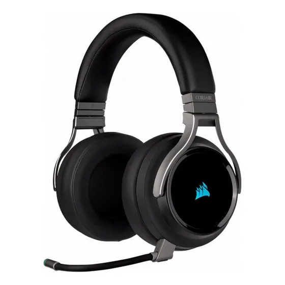 Headset Gamer Corsair Virtuoso Rgb Wireless Preto 7.1