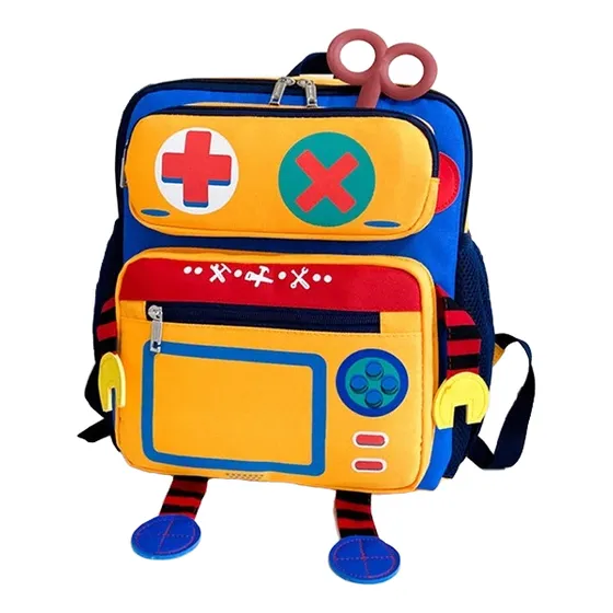 Mochila Robot Bolso Escolar Deportivo Para Niños En Inicial