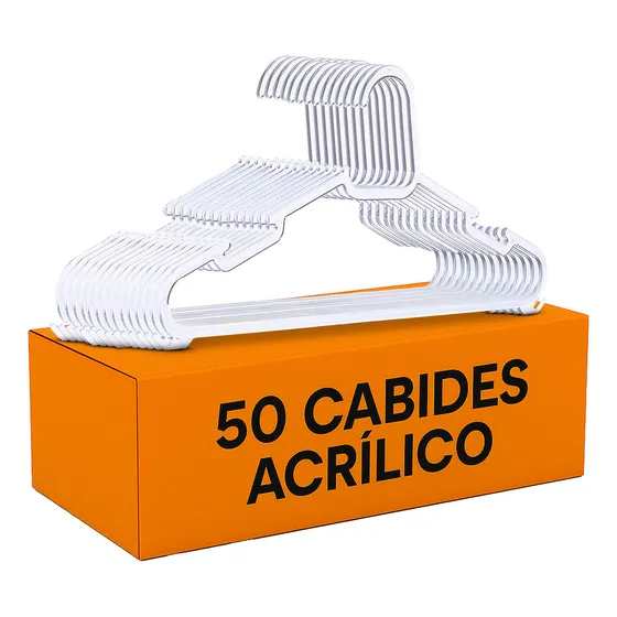 Cabides Kit 50 Unidades De Acrilico Transparente Adulto Organizador Rodrigues Injet