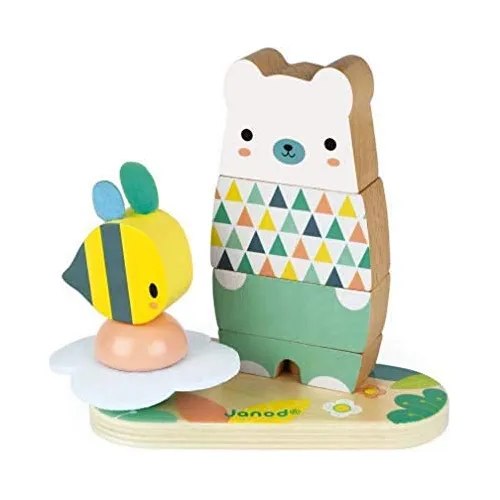 Oso Apilable De Madera Janod Puro 2-in1 - 12+ Meses - 7zvjb