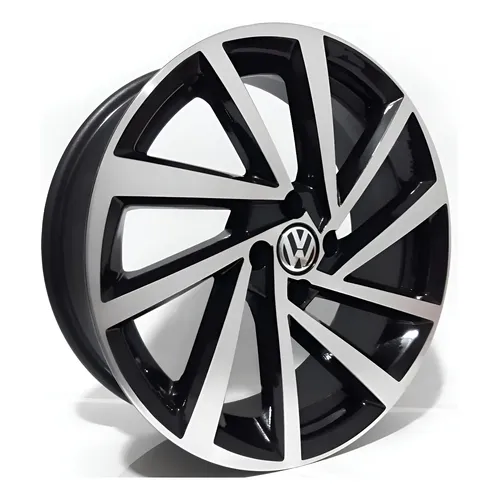 Rodas Zunki ZK780 Aro 17x6 4x100 Preto Diamantado Alumínio | Frete